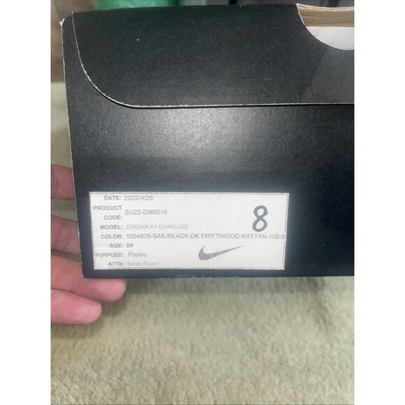 Size 8 Promo Sample Su22-dm9016 Nike Jordan Sail Black -Dkdriftwood  Rattan Golf main image 9